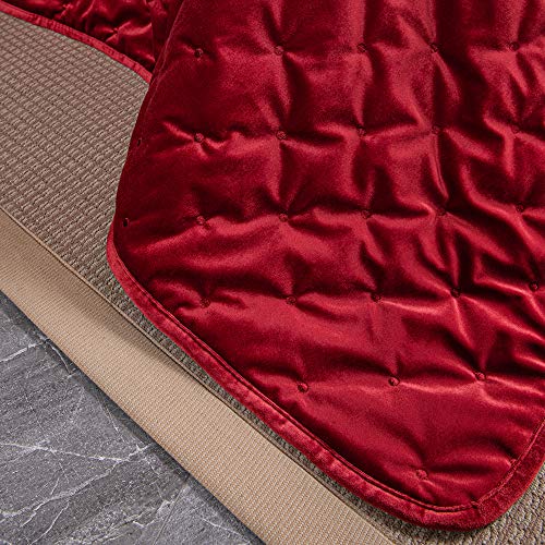 Driftaway 3 Piece Velvet Quilt Set Bedspreads Coverlets Cover Prewashed King Red #TOP2