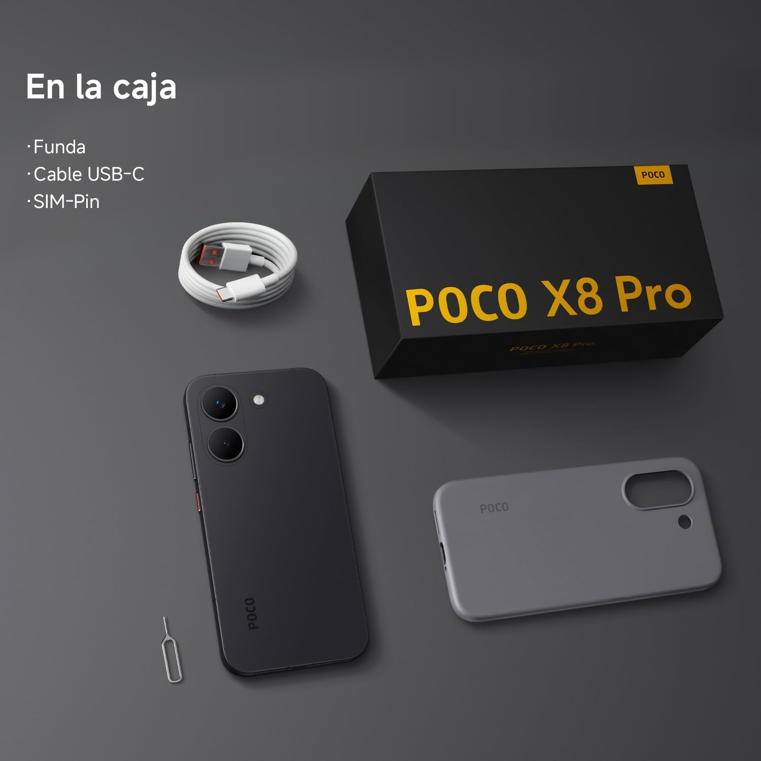 XIAOMI Poco X8 Pro Smartphone, 8 GB + 512 GB, processore Dimensity 8500-Ultra, batteria da 6500 mAh, schermo AMOLED ultra luminoso, fotocamera principale Sony IMX882 da 50 MP con OIS, nero