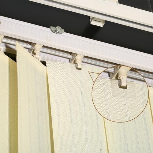 image for CADONO 60 Pcs Vertical Blind Repair Tabs, Clear Vertical Blinds Replac