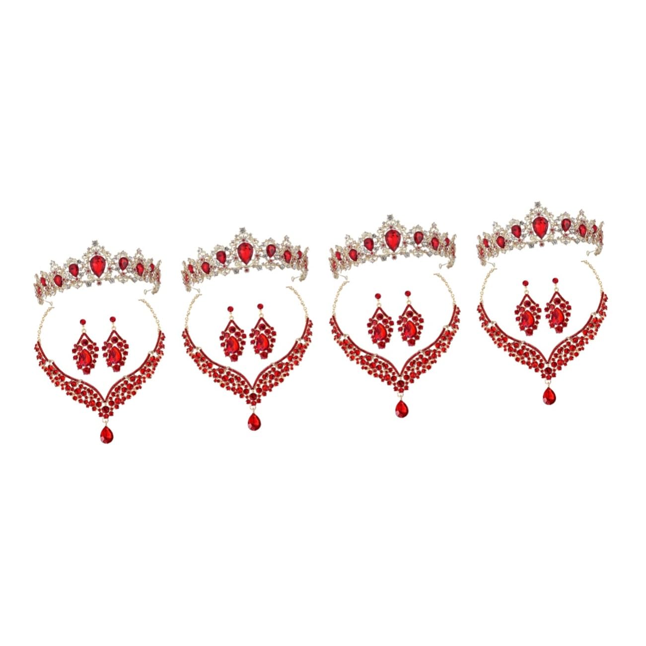 Bijoux en strass de haute qualité en alliage rouge d'exception - 8