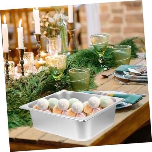 Récipient buffet 1/2 taille en acier inoxydable lisse Ipetboom - 3