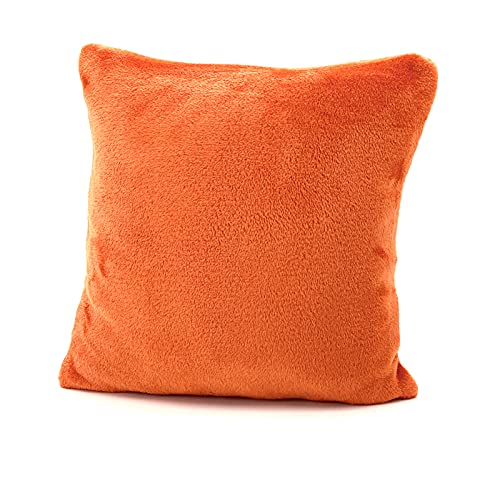 heimtexland ® Flanell Kuschel Kissen Super Soft Dekokissen Plüsch Typ380 Kissenhülle Orange 40x40 cm heimtexland ® Flanell Kuschel Kissen Super Soft Dekokissen Plüsch Typ380 Kissenhülle Orange 40x40 cm
