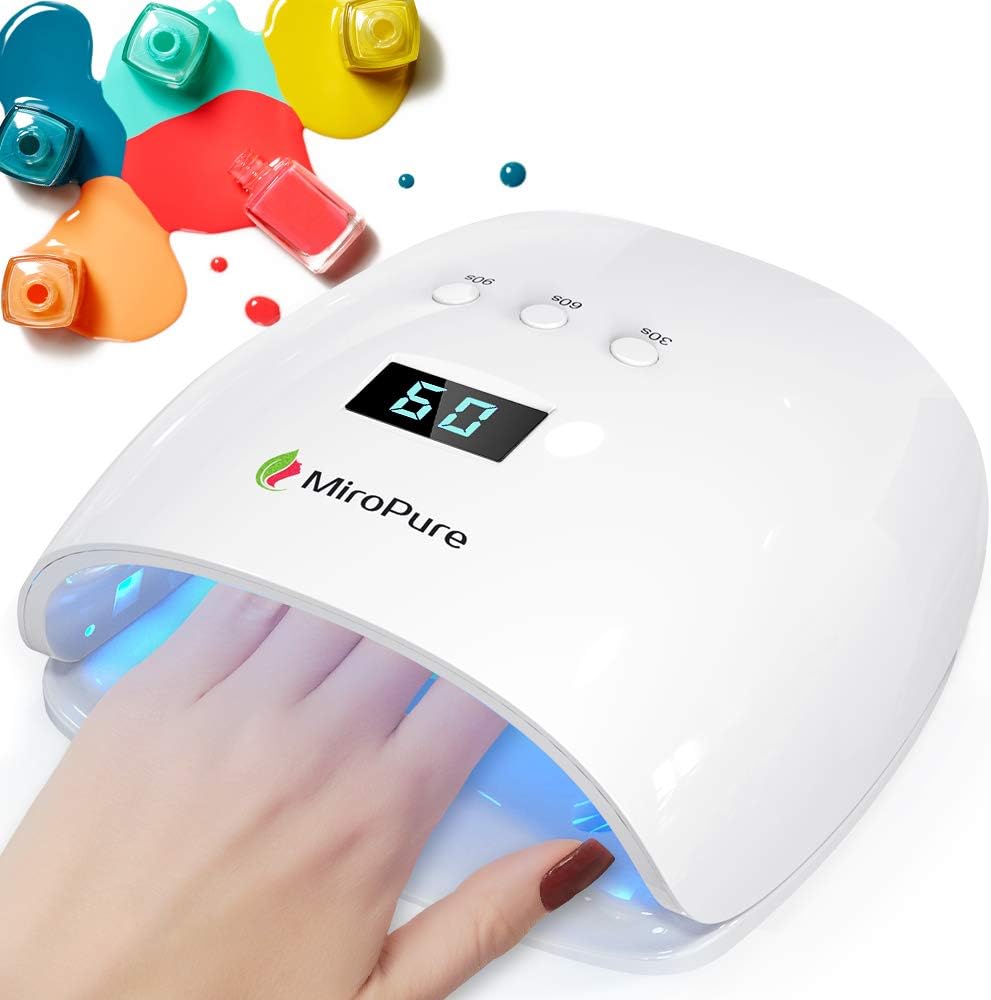 Amazon 最新版 Miropure Uv Led ライト ネイルドライヤー ハイパワー 日焼け防止 手足両用 人感センサー 速乾 ジェル ネイル用 Lcdディスプレイ Miro ネイルドライヤー 通販