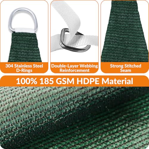 Image of KANAGAWA 22'X27' Sun Shade Sail Dark Green Curved Square Customizable