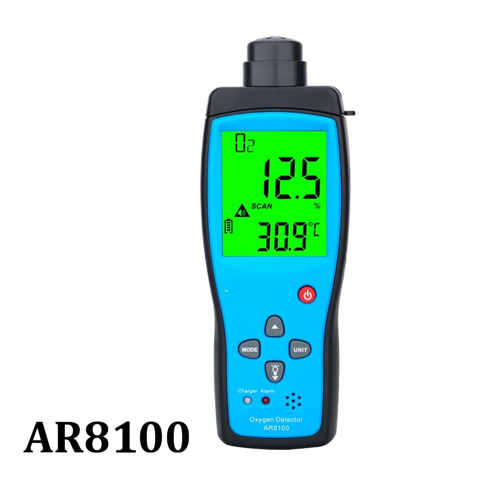 Detectores de gas precisos Detector de oxígeno automotriz, analizador de gas, medidor de O2, monitor que mide 0-25% con alarma de vibración de sonido y luz de batería Medidor de calidad del aire, sens