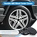 NIIIYTYB 4PCS Wheel Center Caps Black Hub Cover Cap for Car Rims Hubcaps Trend Rim Accessories Fit 2.36