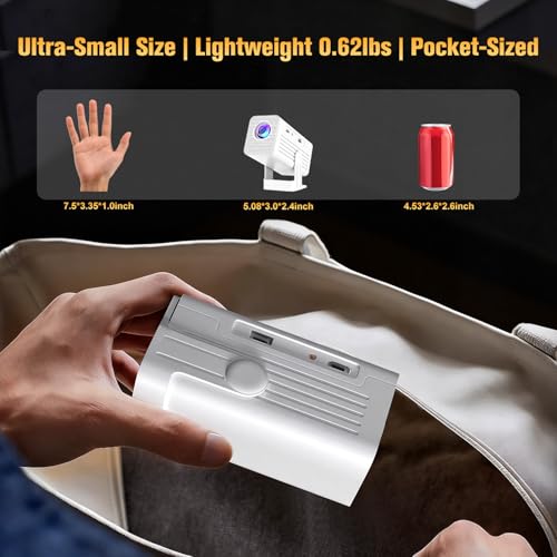 Image of Mini Projector with WiFi and Bluetooth, 4K Supported Projector