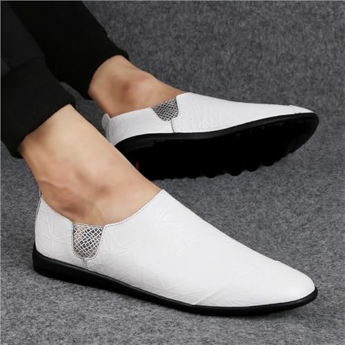 Mens Driving Loafers Casual Shoes for Business Office Work Wedding Comfortable Lightweight Leather Slip On2