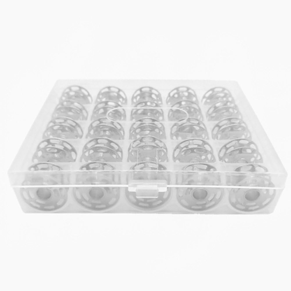 YEQIN 25PCS BOBBINS with Clear Box 0060265000QW - BERNINA bobbins 0060265000 180 185 190 200 435 450 640 730E 1000 1630