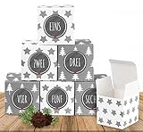 Para una emocionante cuenta atrás para Navidad, simplemente levanta estas cajas de dulces y llénalas con dulces y pequeños dulces. Perfecto para todas las edades, niños o adultos.