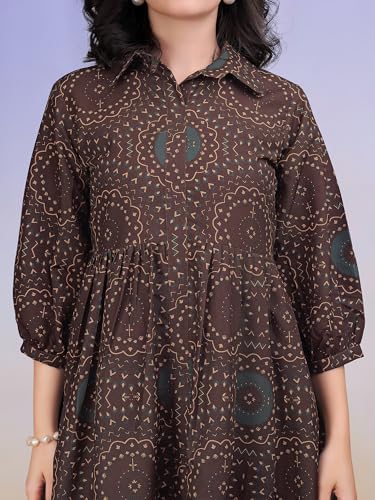 Image of PURVAJA Women's Cotton Dress(Floe-215-218)