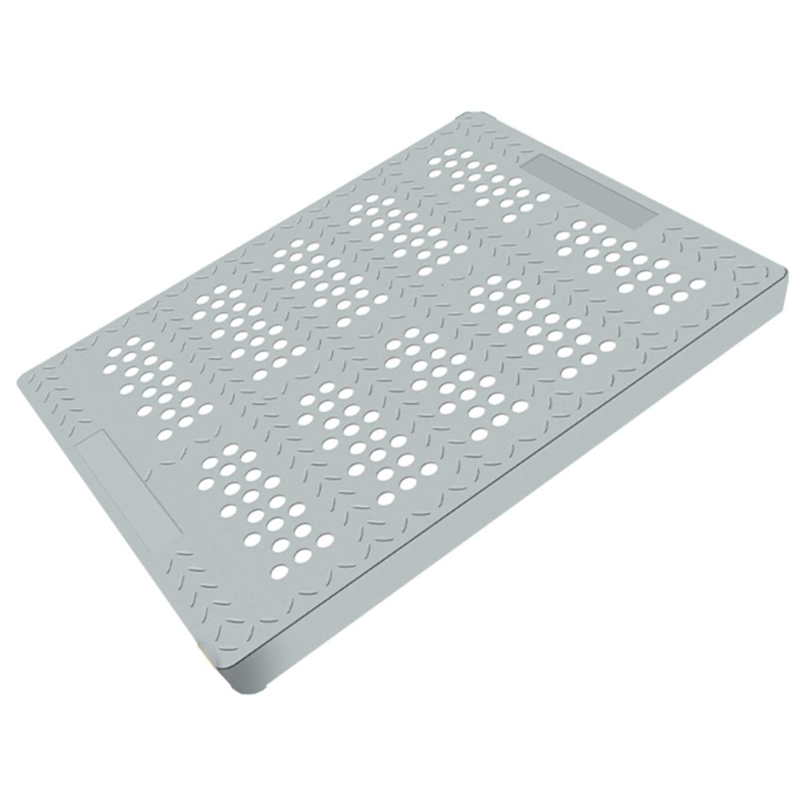 Tapa de desagüe de Resina polimérica Gris con Orificios de Drenaje Redondos, 50x40x3cm, Ideal para aceras, cocinas y alcantarillas - Rejilla de desagüe Resistente
