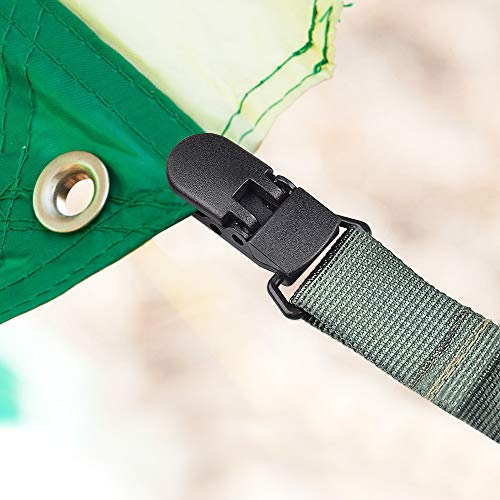 Ajcoflt 30pcs braçadeiras de toldo de lona para camping Ganchos de travamento com mosquetão para aca