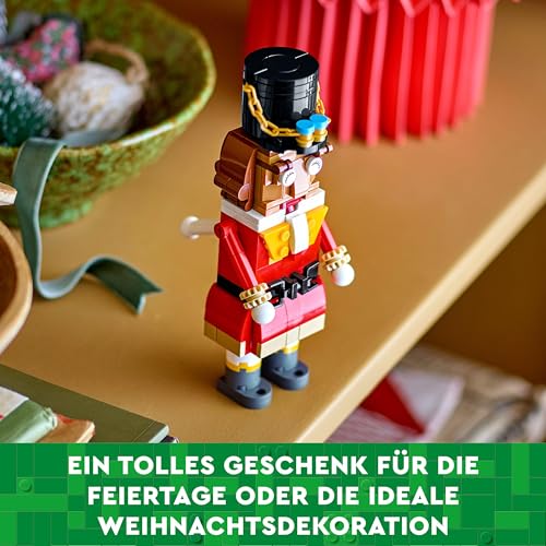 LEGO Nussknacker, Nussknacker-Figur, weihnachtliches Bauset für Jungen und Mädchen, Kinder, Weihnachtsdeko, Spielzeug zum Sammeln, lässt Kinder fantasievoll Spielen 40640