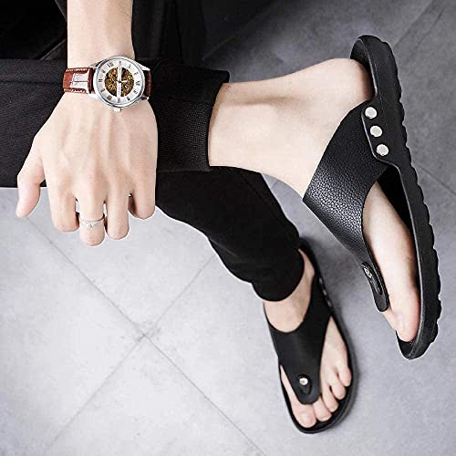 Shoes Casual and Breathable Beach Slippers Men's Casual Sandals and Slippers Stylish Breathable Lightweight Sandals 39EU-44EU Black 42EU (Black 40EU)4