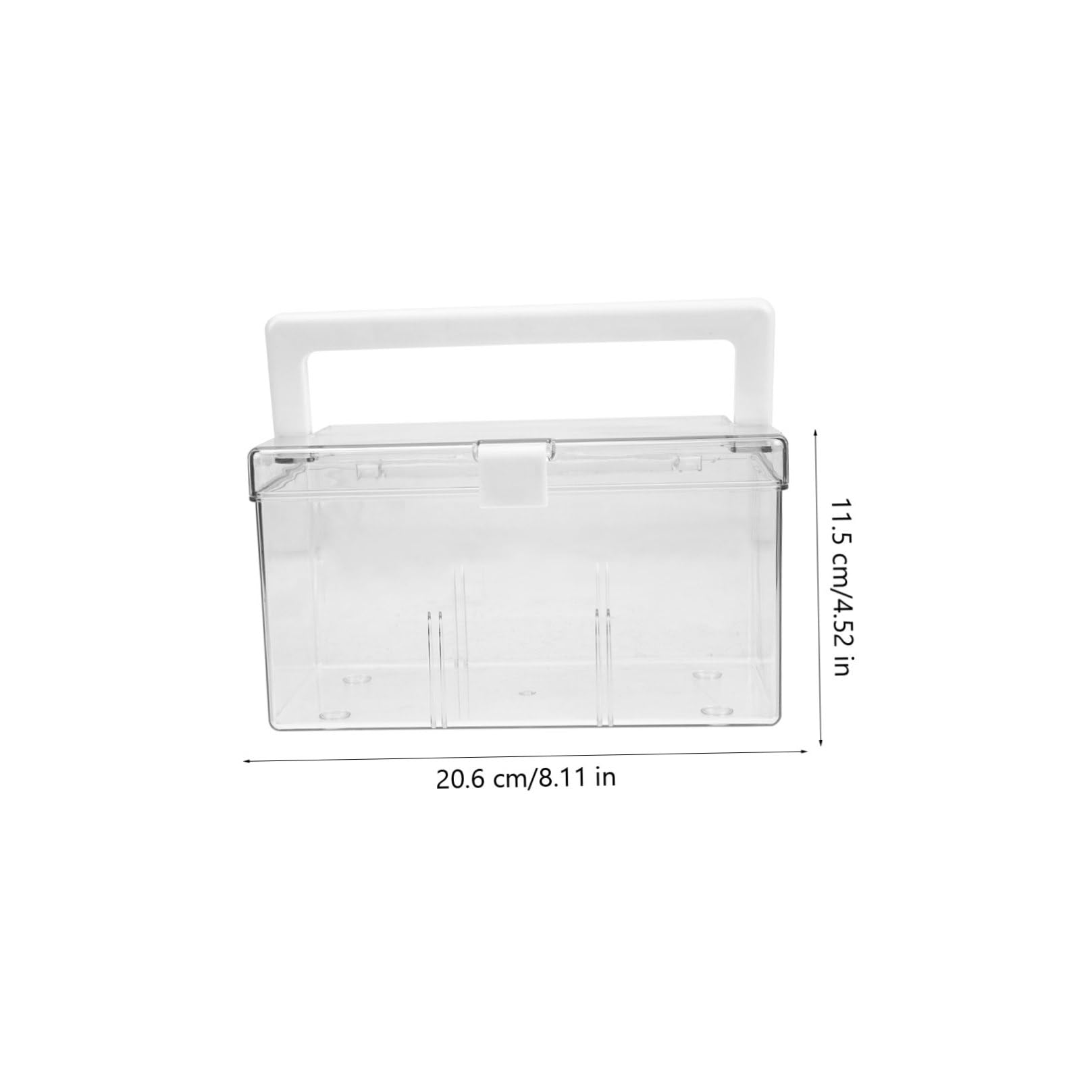 Scatola Pronto Soccorso Portatile con Coperchio in Pet | Contenitore Trasparente Multiuso, per Casa e Viaggio, Box con Maniglia, Formato Compatto