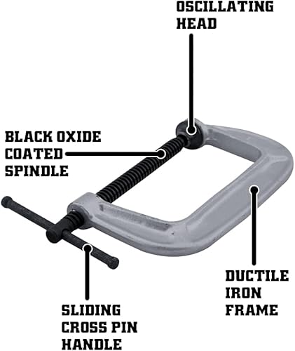 Miniatura 3 de Wilton Abrazadera C para carro, capacidad de apertura de 3", garganta de 2", serie 140 (Modelo 143C)