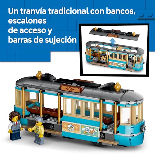 LEGO City Tranvía Clásico 60506 con vías y playa para niños 4