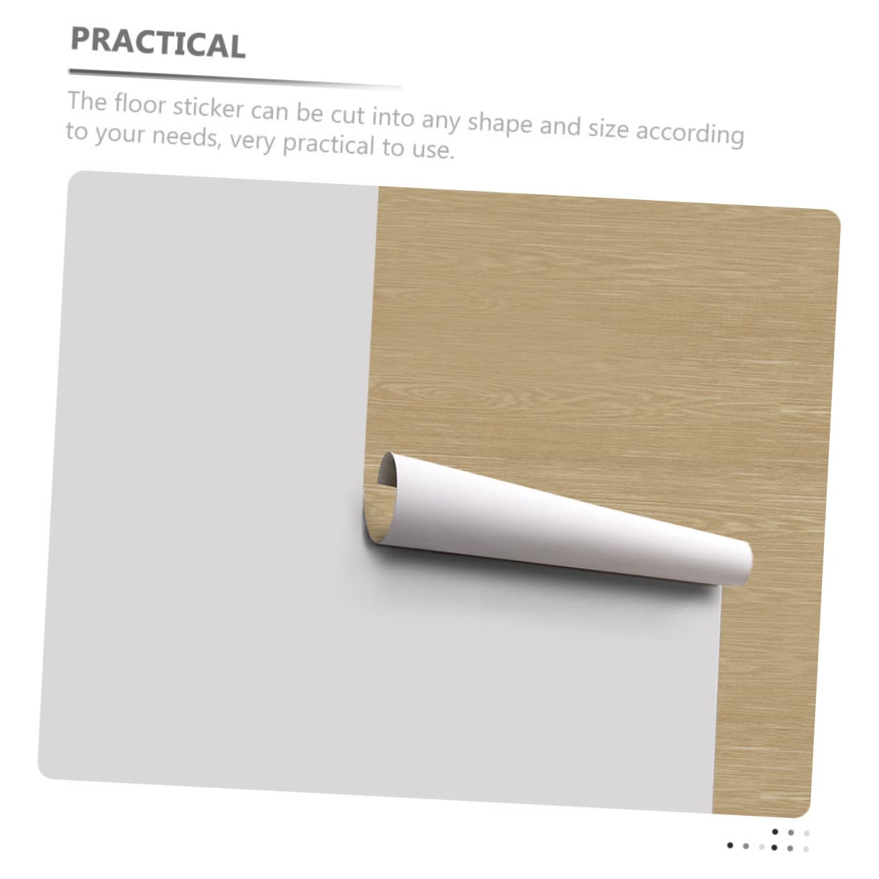 BUTIFULSIC Removable PVC Floor Sticker Stick Tiles for Kitchen Easy to Install Wood Grain Floor Decorative Planks