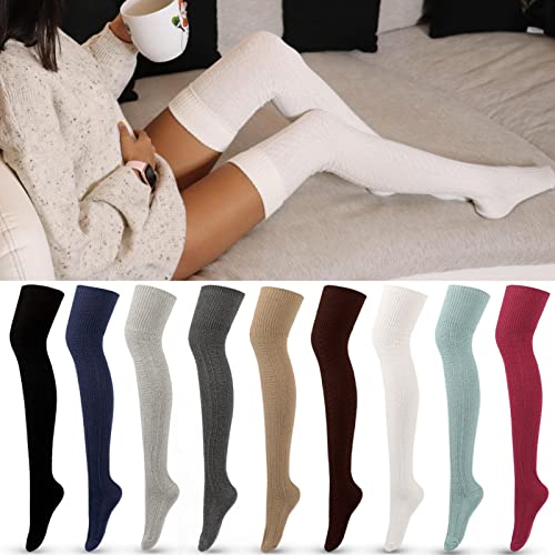 Stockings Women's Socks Cotton Knit Over-the-knee Pile Socks4