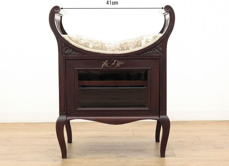 イギリス アンティーク 家具 ピアノスツール 収納付き イス 椅子 4209e