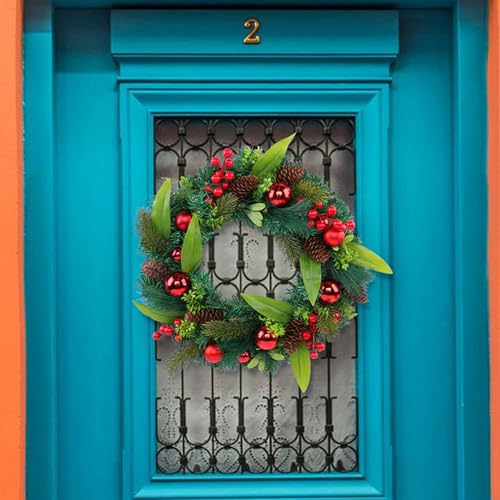 Couronne de Noël artificielle pour porte résolvant le manque de douceur - 7