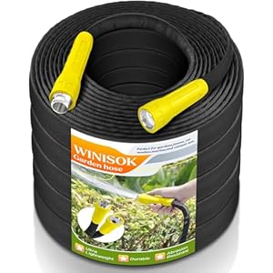Non-Expandable Garden Hose 25FT, Abrasion Resistant, Ultra-Light & Flexible Water Hose for Lawn, Yard and Car Wash