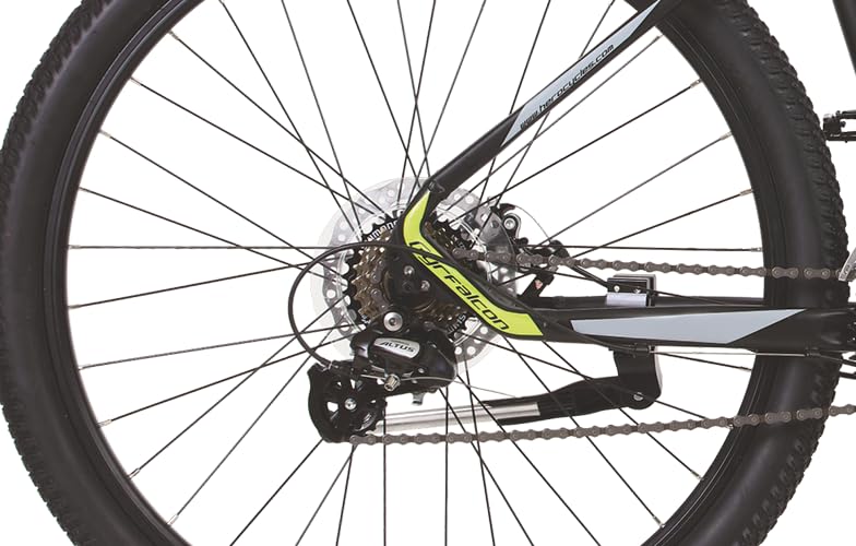 Image of Hero Octane Gyrfalcon 27.5T Mountain 24 Speed Bicycle for Men | Hydraulic Disk Brake | Front Suspension (Black-Green)