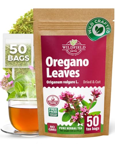 50 Bags Oregano Tea Dried Oregano Leaves Herbal Tea Bag (Origanum Vulgare L.) - 50 Count 1.5g Bags Dry Orégano Leaf Herb - image 1