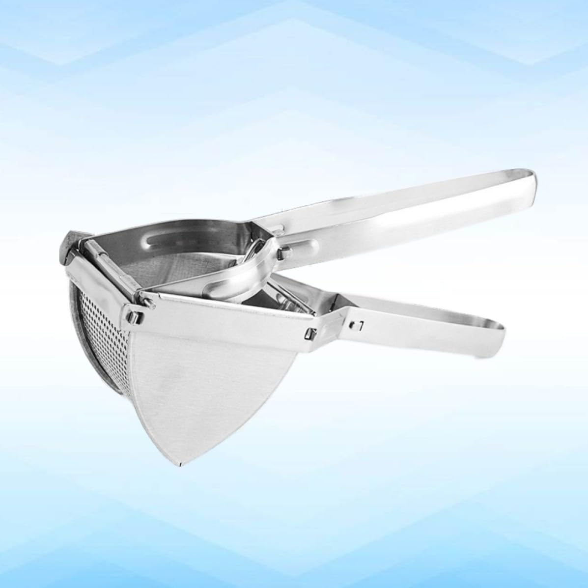 Uonlytech Schiacciapatate Manici Ergonomici in Acciaio Inossidabile Multifunzione Pressa Manuale Facile da Usare per Verdure e Frutta per Purè e Succo