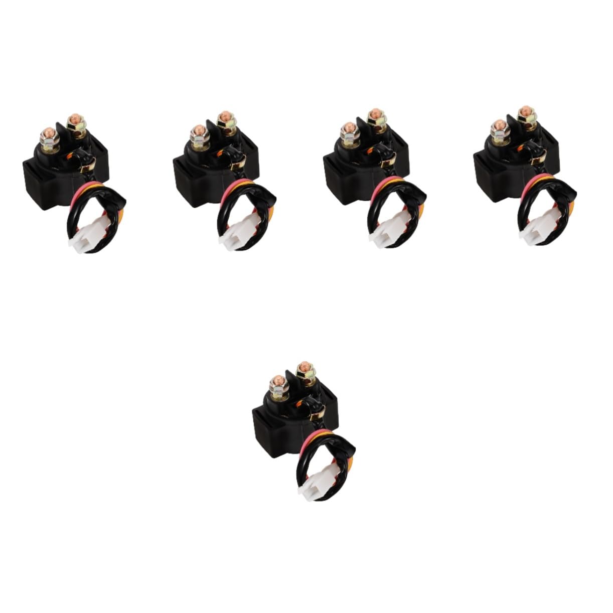 Gatuida 5piezas Relé De Arranque Para Motocicletas Relé De Solenoide De Motor Compatible Varios Modelos Fácil Instalación Alta Durabilidad y Seguridad