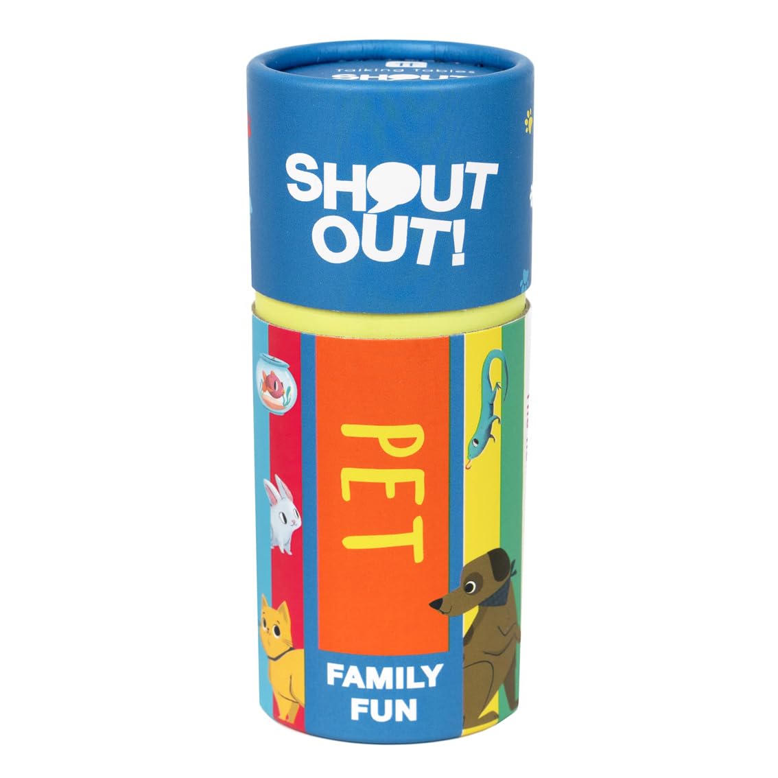 Talking Tables Family Fun Pet Shout Out Travel Games-160 Sticks Plastic-Free, For Boys or Girls| Product and Packaging has been designed to last | 2+ Players, Ages 3+