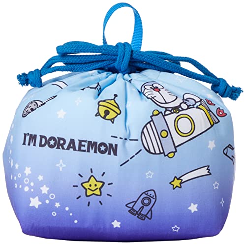 丸眞 お弁当袋 マチ付き巾着 I'm doraemon ドラえもん ふしぎゾーン 入園入学グッズ 入園入学準備 保育園 幼稚園 小学校 男の子 女の子 H17×W26×D12cm 2825005400