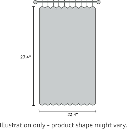 Miniatura 10 de Home Queen Cortinas grises para ventana de baño, repelente al agua, bolsillo corto para barra de cocina, 24 pulgadas de ancho x 24 pulgadas de largo