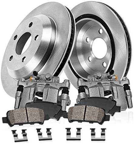 Callahan CCK02594 [2] REAR Original Calipers + [2] OE Rotors + [4] Low Dust Ceramic Brake Pads