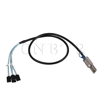 Generic 12Gbps Internal SAS 26 SFF-8088 to 4 SATA 7Pin Hard Disk Drive SAS Cable 1M