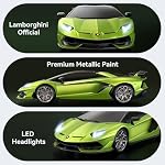 Voiture télécommandée pour Lamborghini, Voiture de loisir officielle à l'échelle 1:16 Lambo avec phare, Jouets de course 2,4 GHz pour garçons et filles de 4 à 12 ans, 12 km/h, Cadeau d'anniversaire