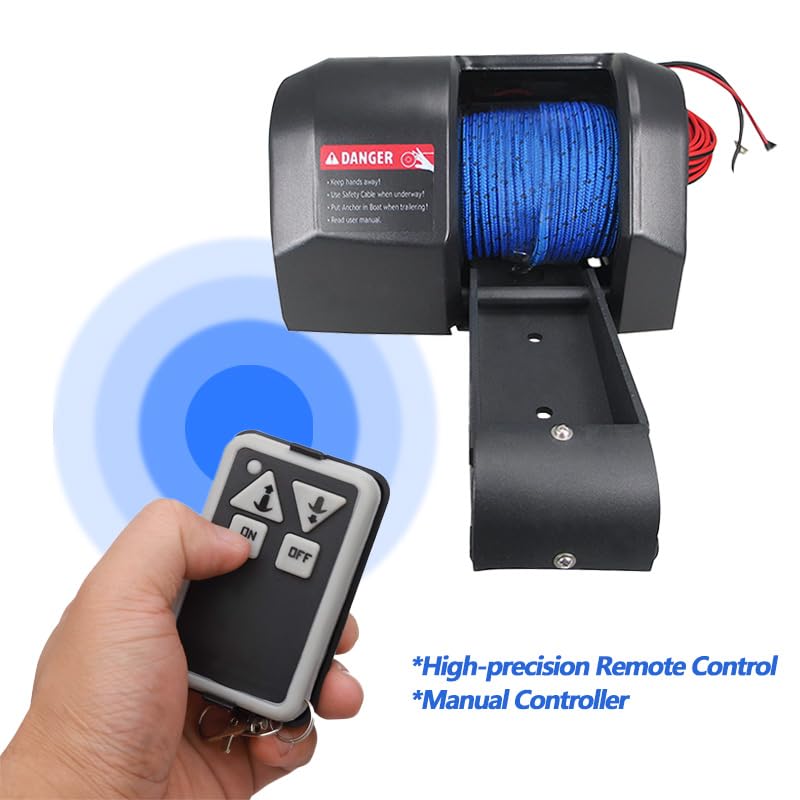 NEWMAIX 12V Up to 35 LBS Electric Marine Anchor Winch, Saltwater