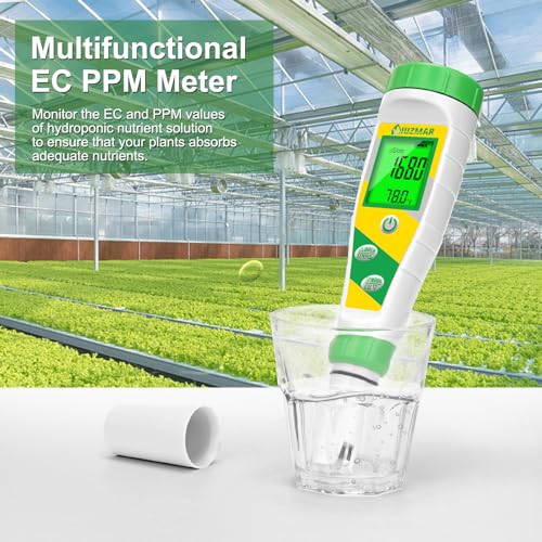 UIUZMAR Pool Salt Tester pH Meter for Saltwater Pool Digital Salinity Meter for Swimming Pool Hot Tub Spa Aquarium PPM EC Meter for Hydroponic Nutrient Solution TDS Meter for Drinking Water, RO System - Thumbnail 4