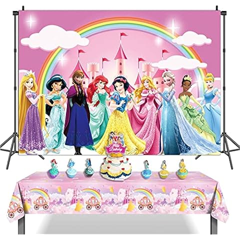 SK Telón de fondo y mantel de fiesta de la princesa Cover