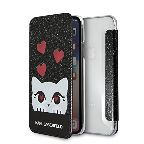 KARL LAGERFELD KLFLBKPXVDCBK CG Mobile Housse pour Apple iPhone X Noir