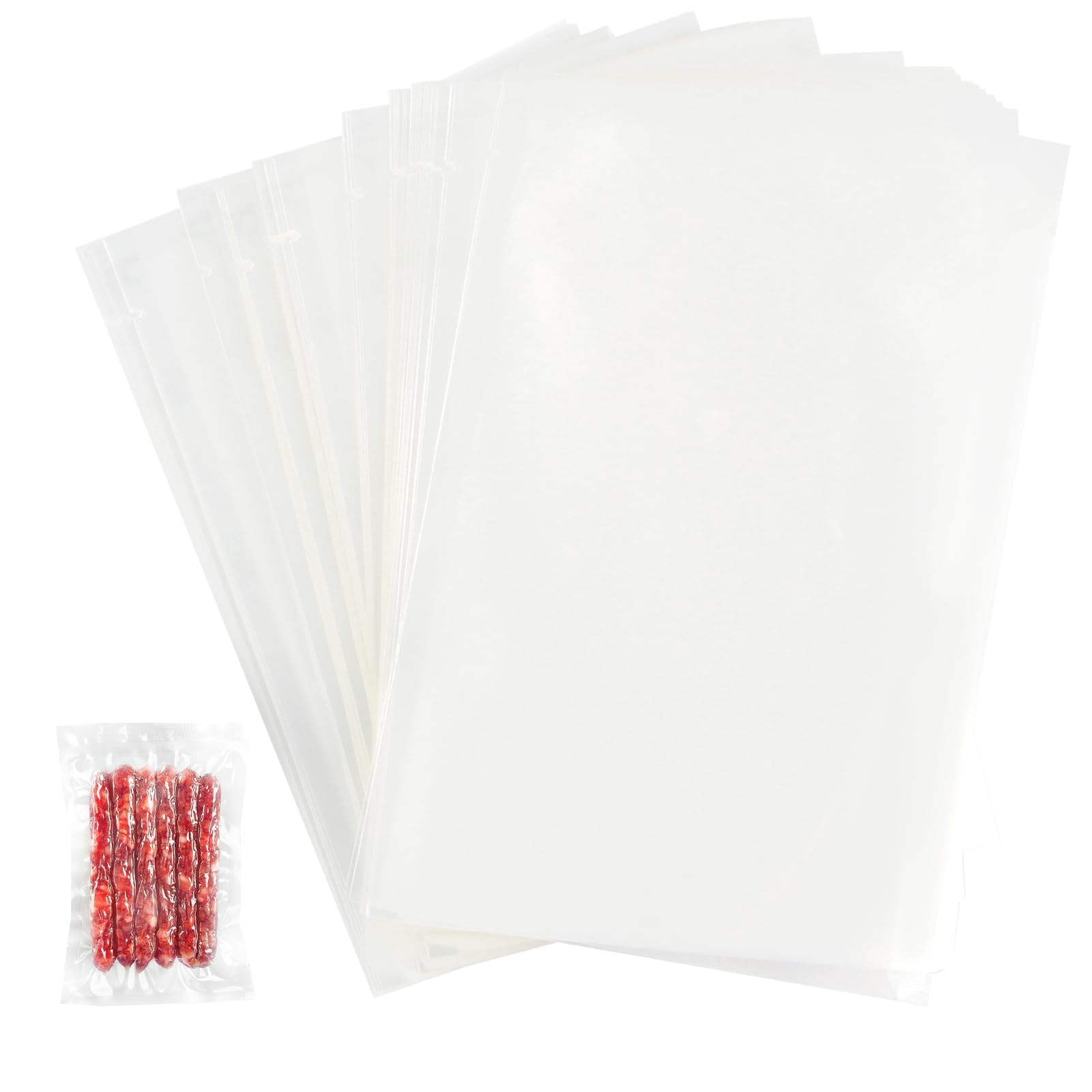 100 Pcs Vacuum Sealer Bags Food 10X15cm Heat Seal Bags Small Precut Storage Bag Plastic Grocery Sealable Machine Bag for All Types Sealer Machines Storage Cookie Bean Tea