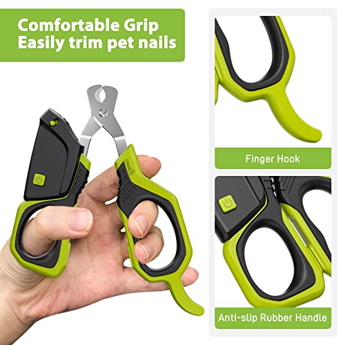 Pecute Cat Nail Clipper With Adjustable Light, Cat Nail Trimmer With Sharp Stainless Steel, Curved Head, Led Pet Nail Clippers For Cats, Kitten, Rabbit, Small Dog, Bird, Ferret, And Small Animals #TOP4