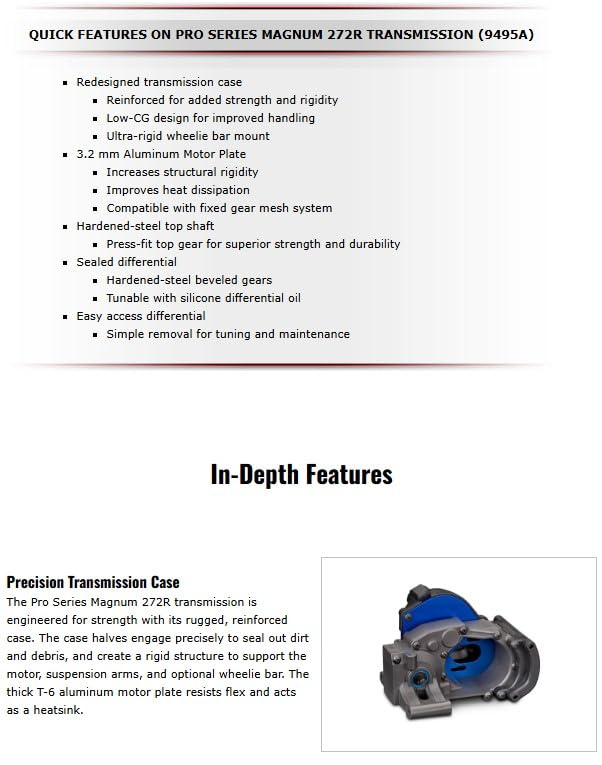 TRA9495A, Pro Series Magnum 272R Transmission