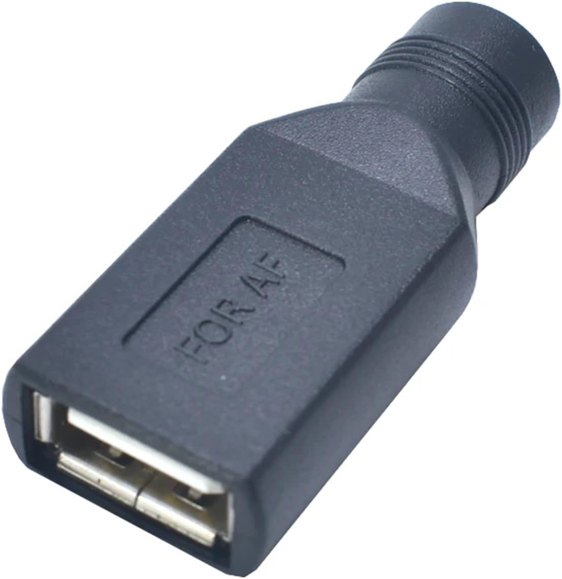 1 PCS DC 5.5 * 2.1 mm Female Jack to USB 2.0 Female Jack 5V DC Power Plugs Connector Adapter