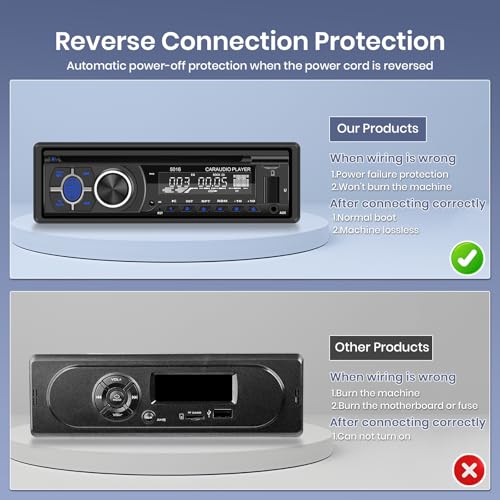 Single Din Car Stereo with DVD Player MP3 Car Radio CD Player with Bluetooth FM Receiver, USB/AUX/TF Card