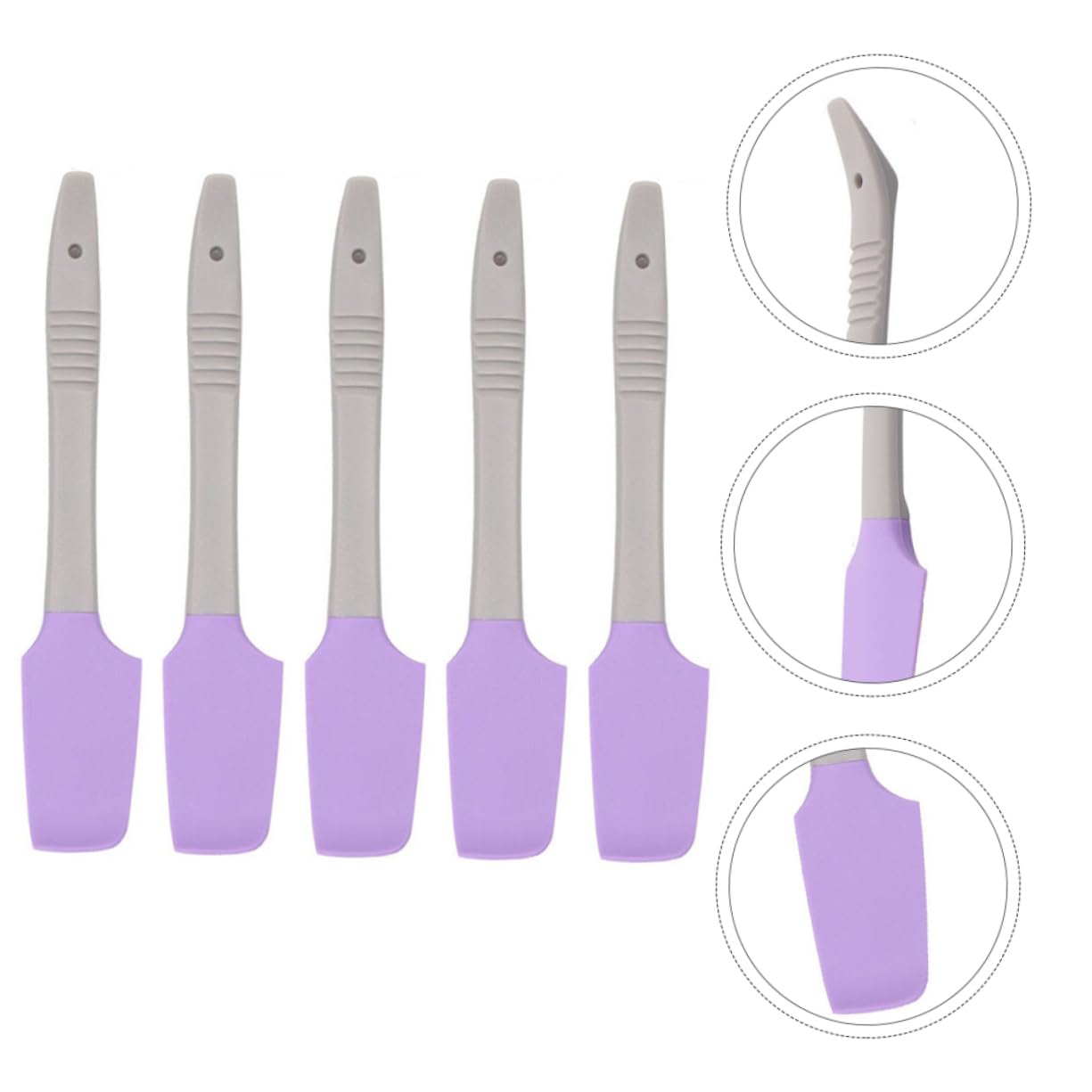 Housoutil 2sets Professional Waxing Spatulas Silicone Brush for Beauty Mask Easy Application 5pcs*2