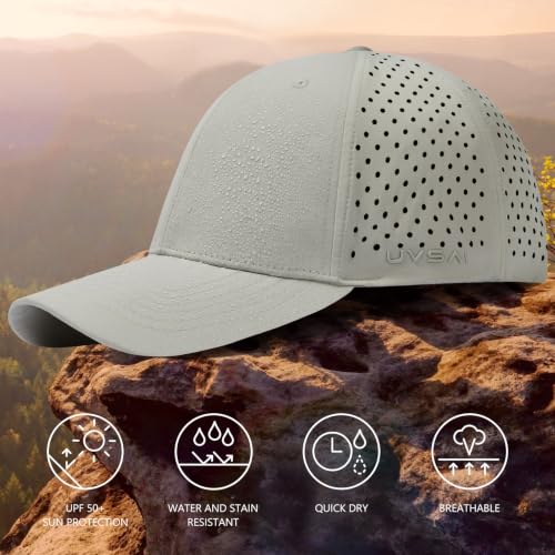 Image of UPF 50+ Performance Water Resistant Baseball Cap Lightweight Breathable Hat Golf Running Boat Hiking for Men Women
