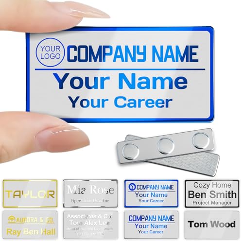 Image of Engraved Custom Name Plate Adhesive Backing Personalized Memorial Plaque