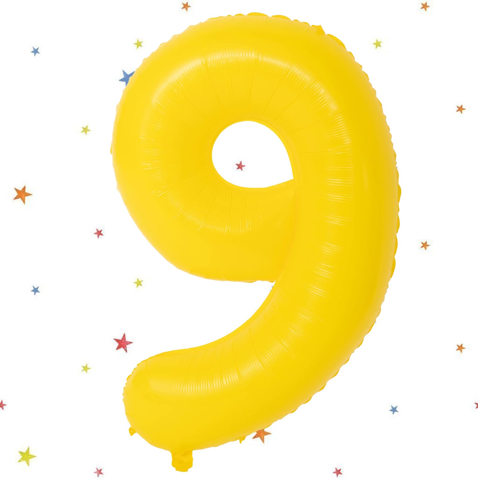 Balloon with Number 9, Balloons, 9 Years, Yellow, 9 Years, Birthday, Number 9, Helium, 101 cm, Number 9, Decoration for Boys, Girls, Birthday, Party